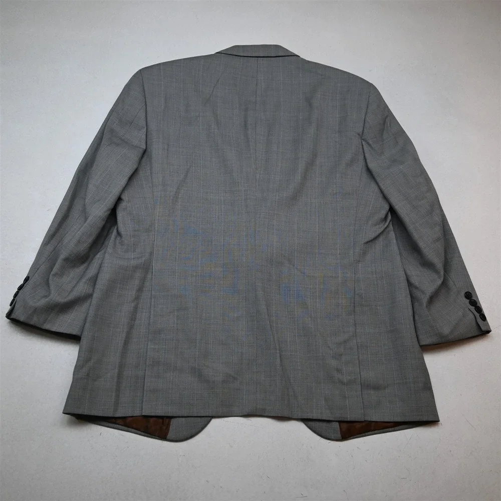 Ben Sherman 44R 38x30 Gray Glenn Check 100% Wool Mens Jacket Pants Suit